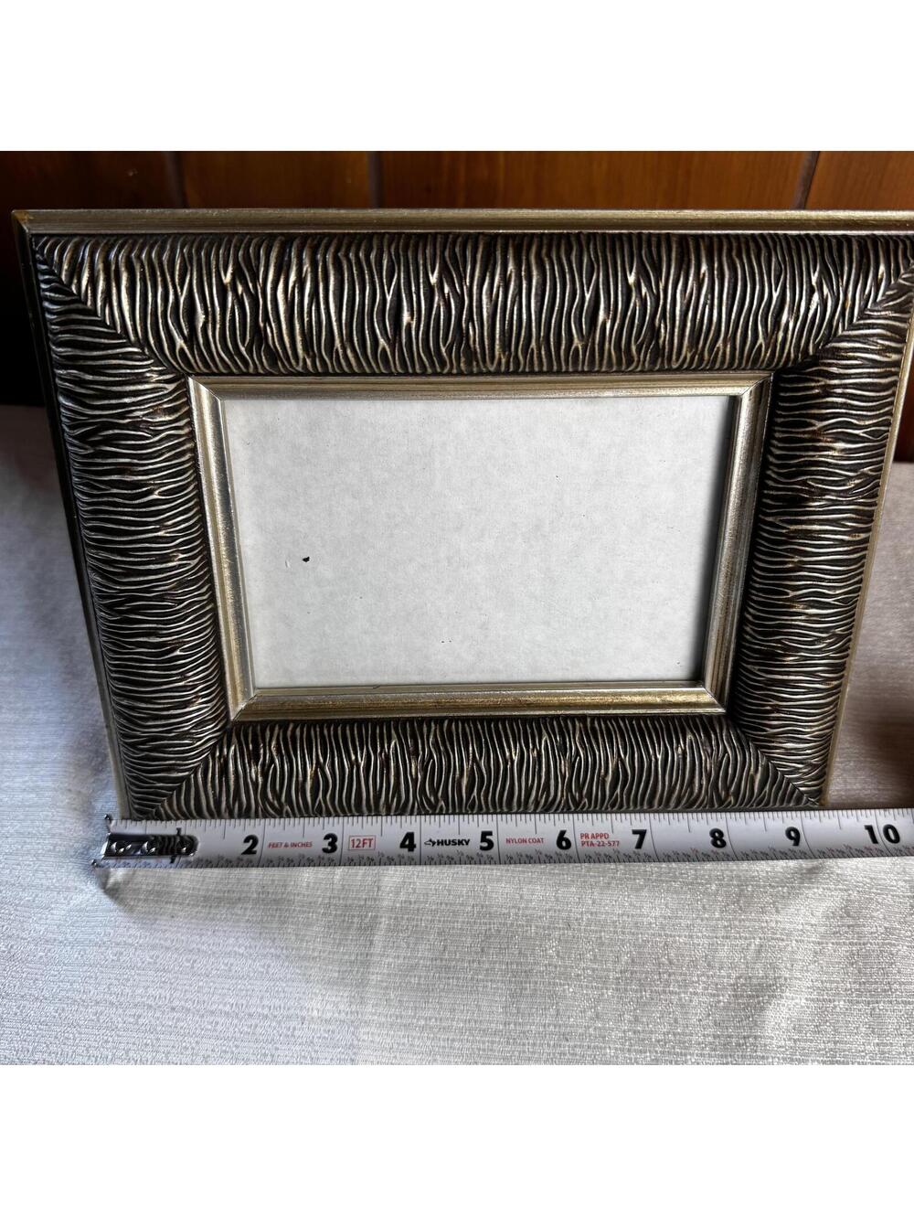 Vintage Wood Picture Frame 5x7 Photo Frame Bronze Textured Design - Picture 9 of 10
